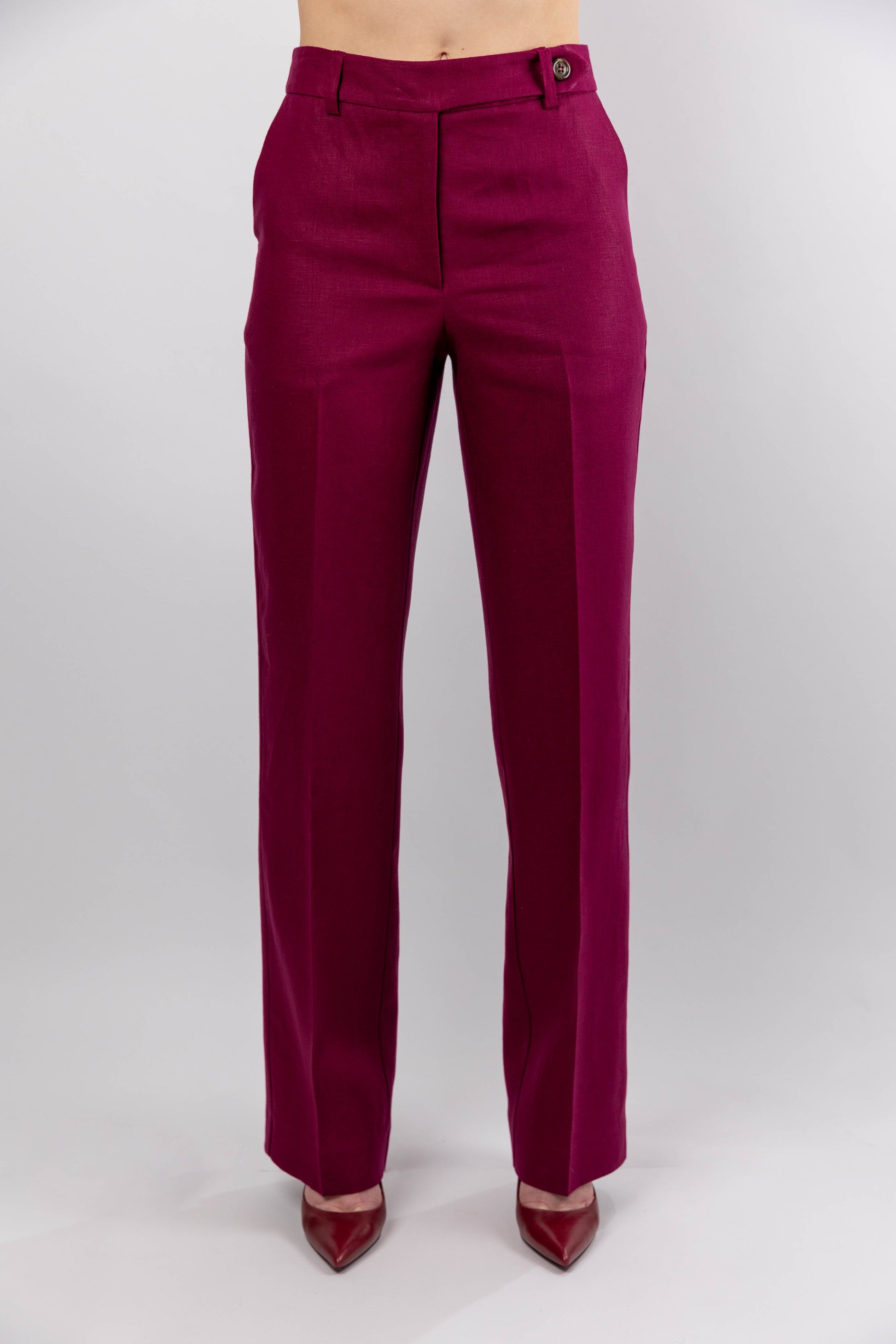 Berry Linen Trousers