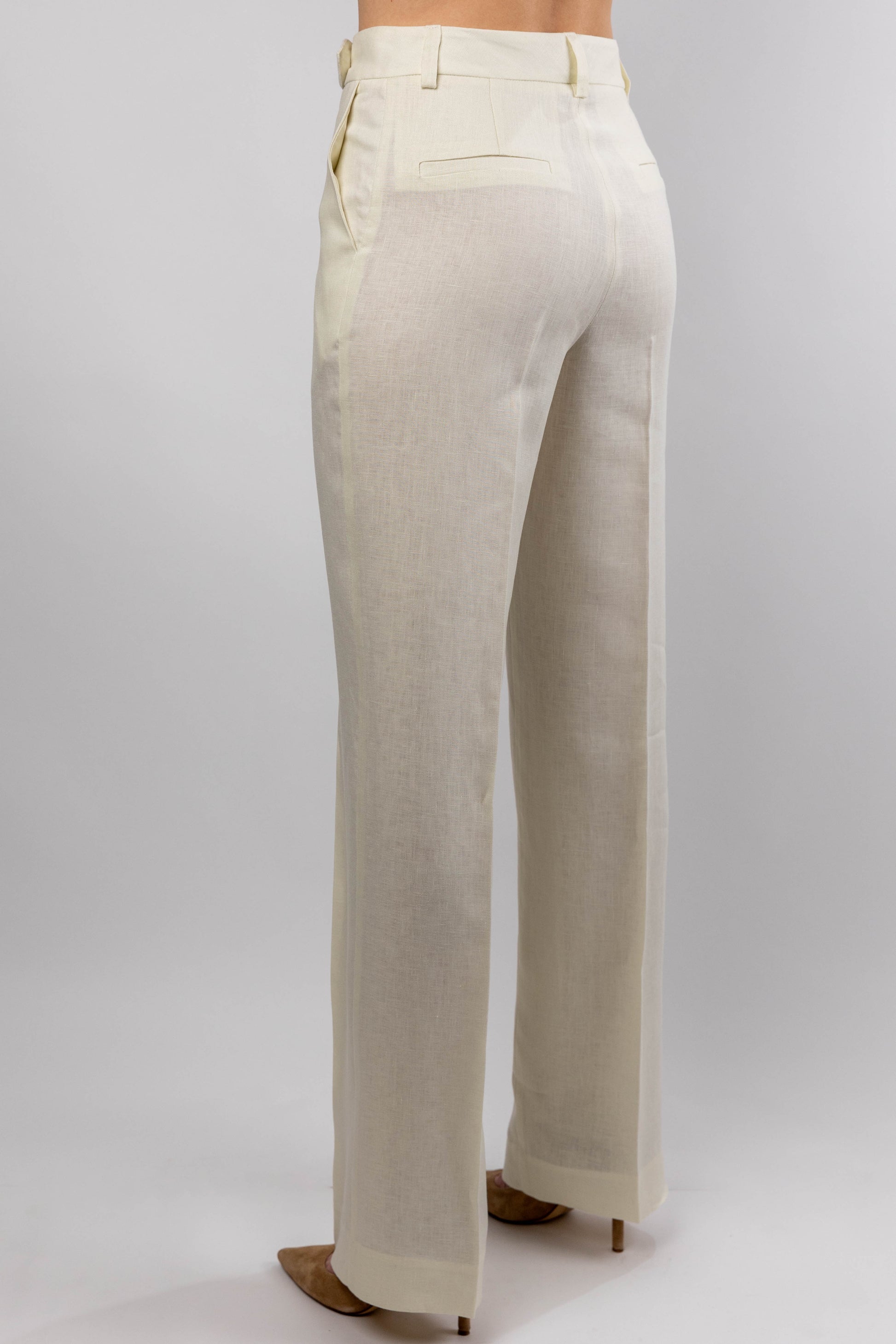 Cream Linen Trousers