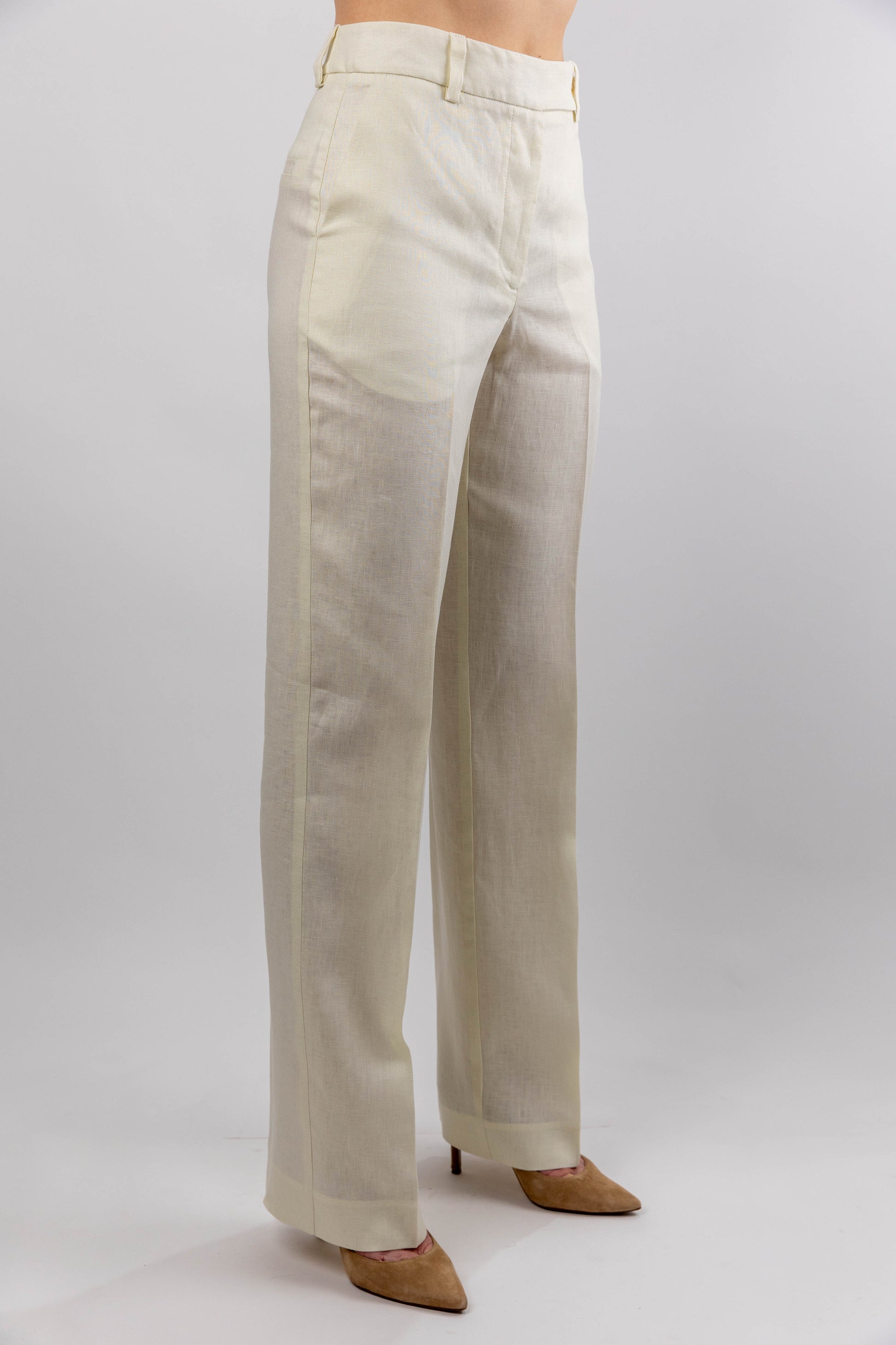 Cream Linen Trousers