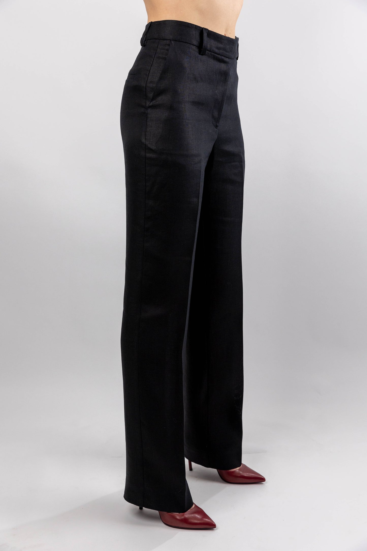 Black Linen Trousers