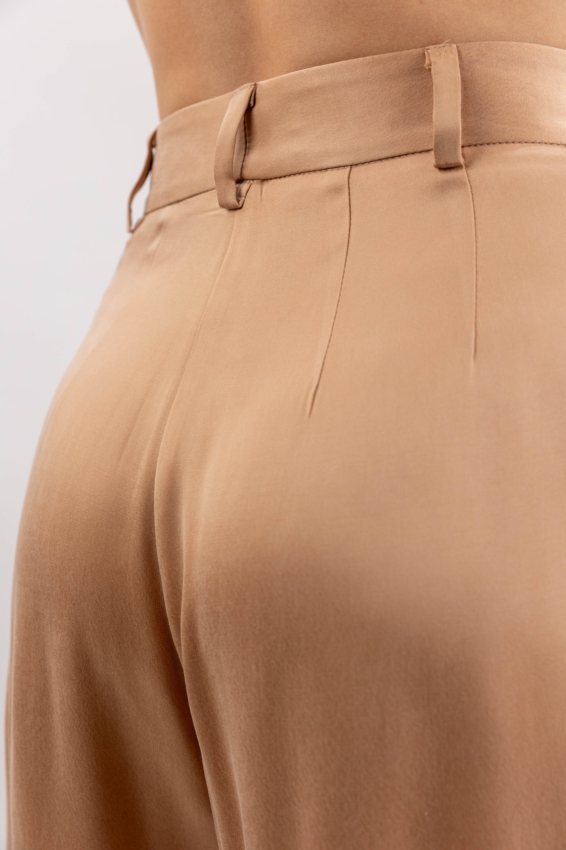 Peach Pleated Trousers