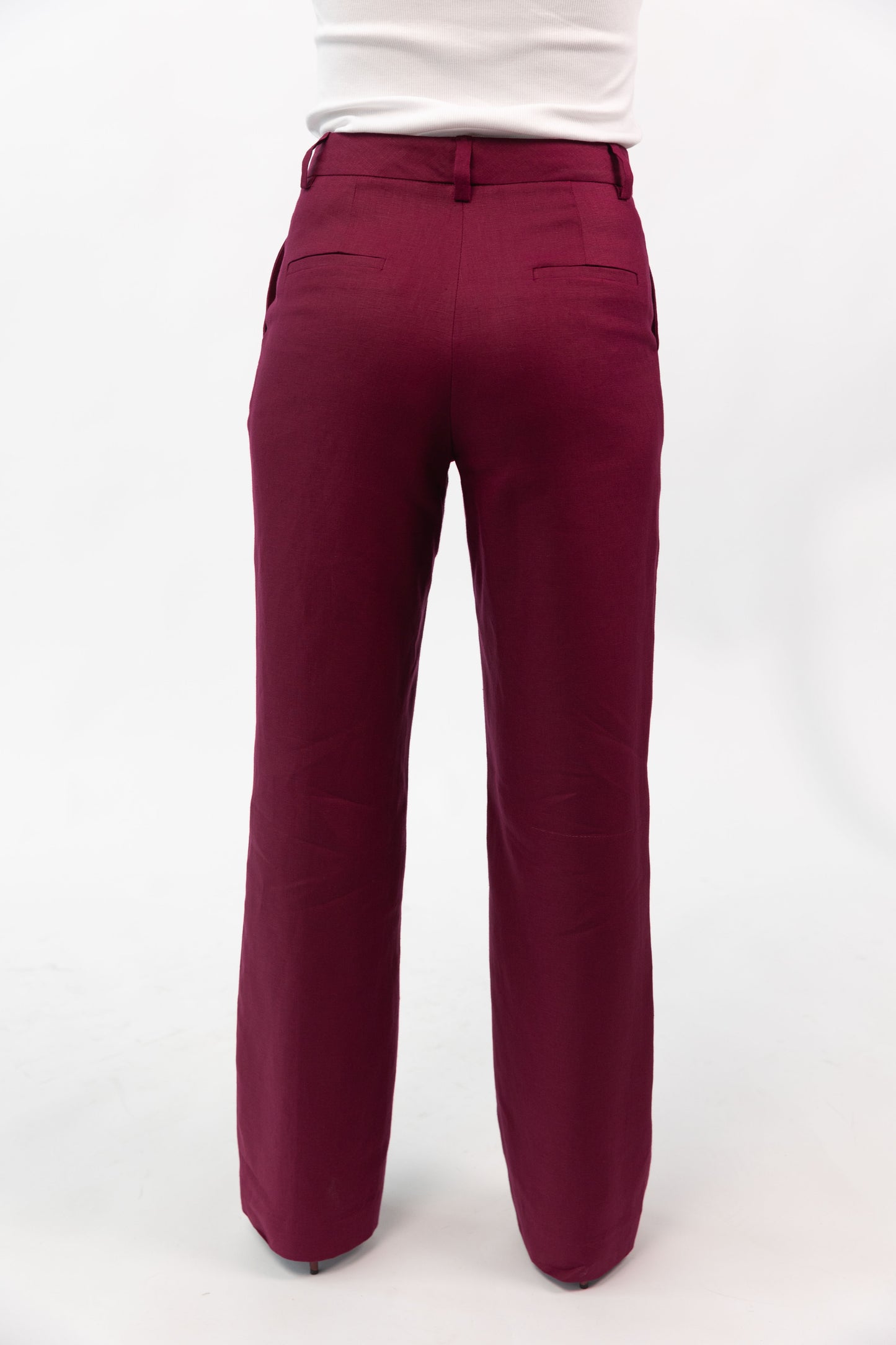 Berry Linen Trousers