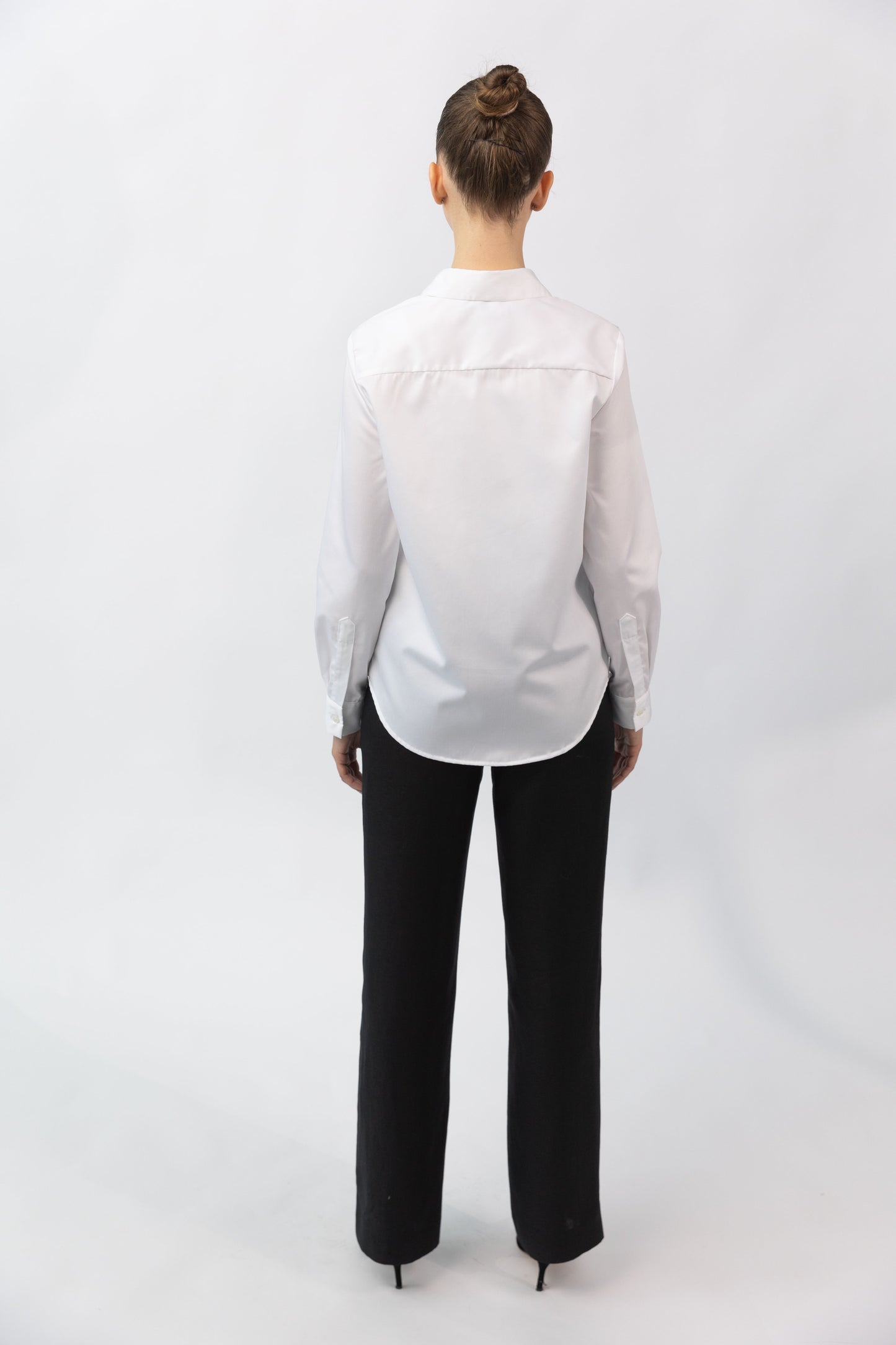 White Cotton Sateen Shirt